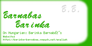 barnabas barinka business card